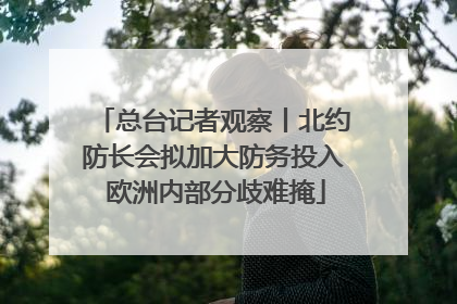 总台记者观察丨北约防长会拟加大防务投入 欧洲内部分歧难掩