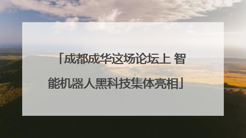 成都成华这场论坛上 智能机器人黑科技集体亮相