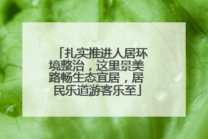 扎实推进人居环境整治，这里景美路畅生态宜居，居民乐道游客乐至