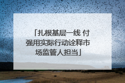 扎根基层一线 付强用实际行动诠释市场监管人担当