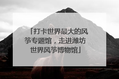 打卡世界最大的风筝专题馆，走进潍坊世界风筝博物馆