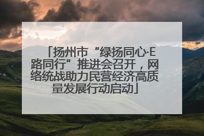 扬州市“绿扬同心·E路同行”推进会召开，网络统战助力民营经济高质量发展行动启动