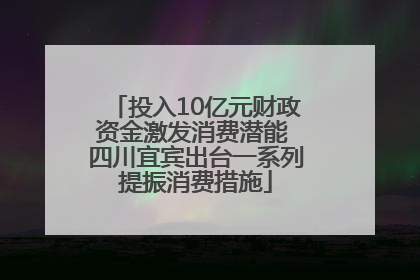 投入10亿元财政资金激发消费潜能 四川宜宾出台一系列提振消费措施