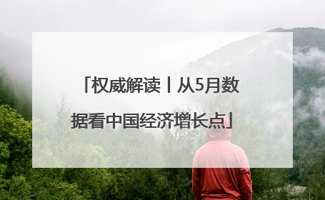 权威解读丨从5月数据看中国经济增长点