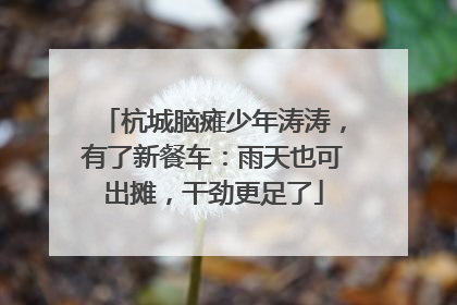 杭城脑瘫少年涛涛，有了新餐车：雨天也可出摊，干劲更足了