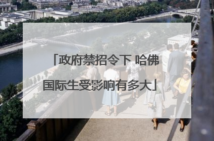 政府禁招令下 哈佛国际生受影响有多大