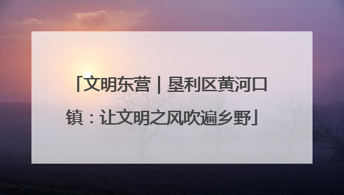 文明东营｜垦利区黄河口镇：让文明之风吹遍乡野