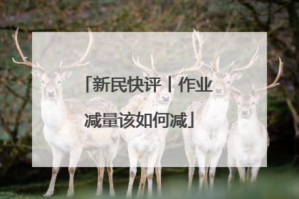 新民快评丨作业减量该如何减