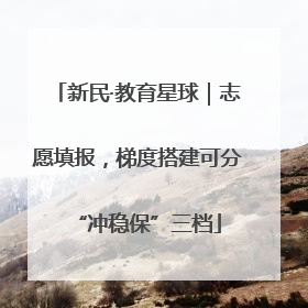 新民·教育星球｜志愿填报，梯度搭建可分“冲稳保”三档