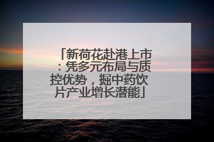 新荷花赴港上市：凭多元布局与质控优势，掘中药饮片产业增长潜能