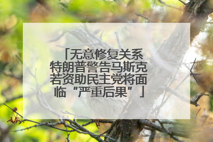 无意修复关系 特朗普警告马斯克若资助民主党将面临“严重后果”