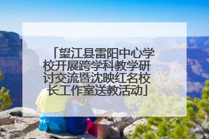 望江县雷阳中心学校开展跨学科教学研讨交流暨沈映红名校长工作室送教活动
