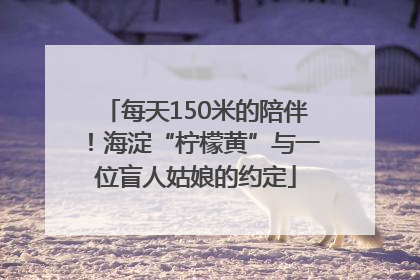 每天150米的陪伴！海淀“柠檬黄”与一位盲人姑娘的约定