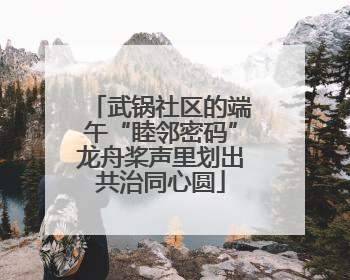 武锅社区的端午“睦邻密码”龙舟桨声里划出共治同心圆