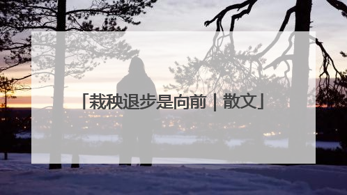 栽秧退步是向前｜散文