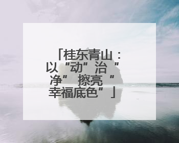 桂东青山：以“动”治“净” 擦亮“幸福底色”