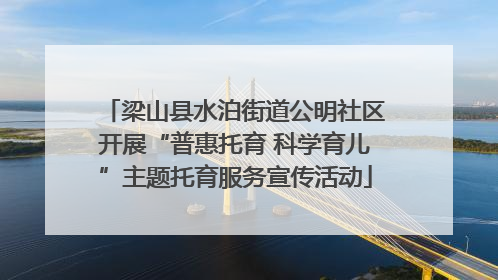 梁山县水泊街道公明社区开展“普惠托育 科学育儿”主题托育服务宣传活动