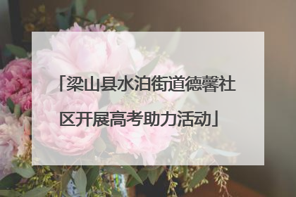 梁山县水泊街道德馨社区开展高考助力活动