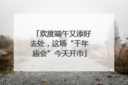 欢度端午又添好去处，这场“千年庙会”今天开市