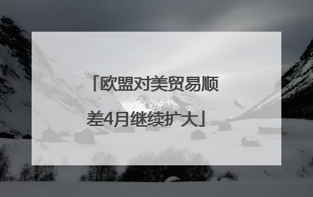 欧盟对美贸易顺差4月继续扩大
