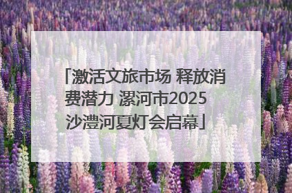 激活文旅市场 释放消费潜力 漯河市2025沙澧河夏灯会启幕