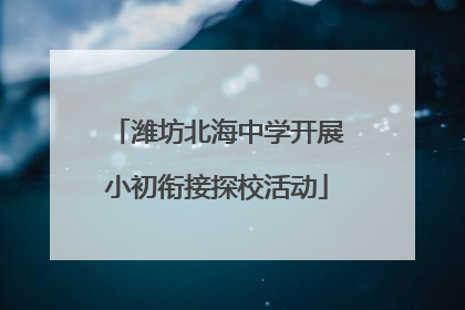 潍坊北海中学开展小初衔接探校活动