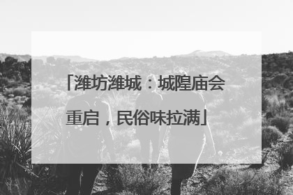 潍坊潍城：城隍庙会重启，民俗味拉满