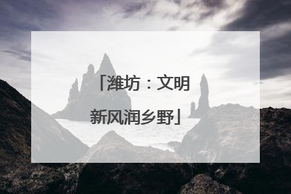 潍坊：文明新风润乡野
