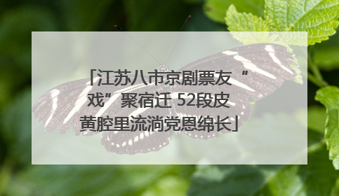 江苏八市京剧票友“戏”聚宿迁 52段皮黄腔里流淌党恩绵长