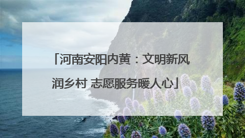 河南安阳内黄：文明新风润乡村 志愿服务暖人心