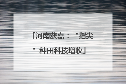 河南获嘉：“指尖”种田科技增收