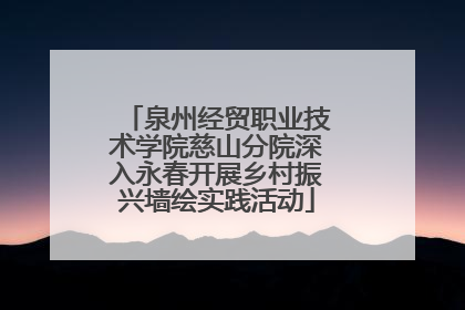 泉州经贸职业技术学院慈山分院深入永春开展乡村振兴墙绘实践活动