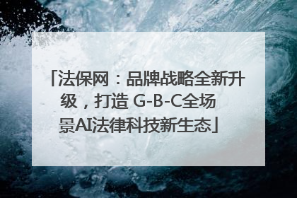 法保网：品牌战略全新升级，打造 G-B-C全场景AI法律科技新生态