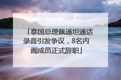 泰国总理佩通坦通话录音引发争议，8名内阁成员正式辞职