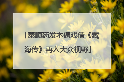 泰顺药发木偶戏借《藏海传》再入大众视野
