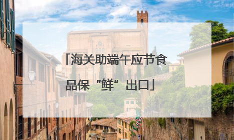 海关助端午应节食品保“鲜”出口