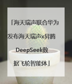 海天瑞声联合华为发布海天瑞声x昇腾DeepSeek数据飞轮智能体