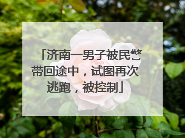 济南一男子被民警带回途中，试图再次逃跑，被控制