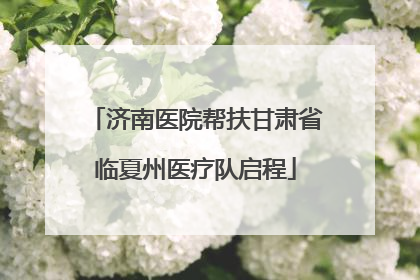 济南医院帮扶甘肃省临夏州医疗队启程