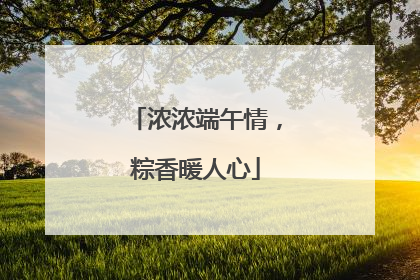 浓浓端午情，粽香暖人心