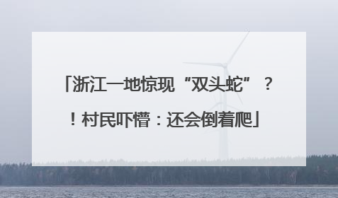 浙江一地惊现“双头蛇”？！村民吓懵：还会倒着爬
