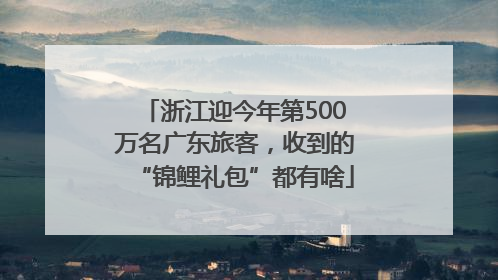 浙江迎今年第500万名广东旅客，收到的“锦鲤礼包”都有啥