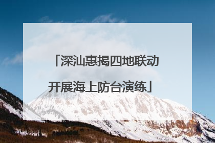 深汕惠揭四地联动开展海上防台演练