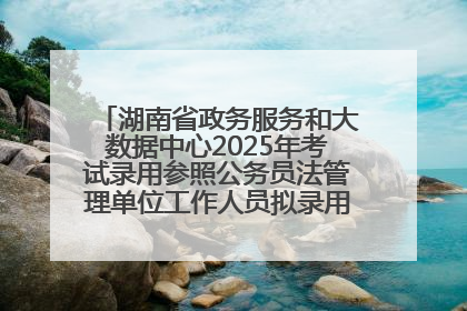 湖南省政务服务和大数据中心2025年考试录用参照公务员法管理单位工作人员拟录用人员名单公示