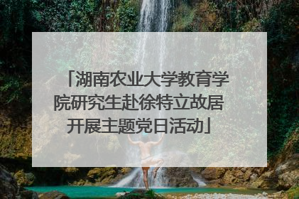 湖南农业大学教育学院研究生赴徐特立故居开展主题党日活动