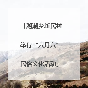 湖潮乡新民村举行“六月六”民俗文化活动