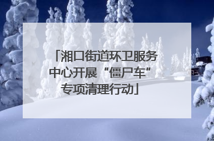 湘口街道环卫服务中心开展“僵尸车”专项清理行动