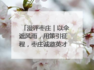 漫评枣庄｜以伞遮风雨，用策引征程，枣庄诚邀英才共赴山海！