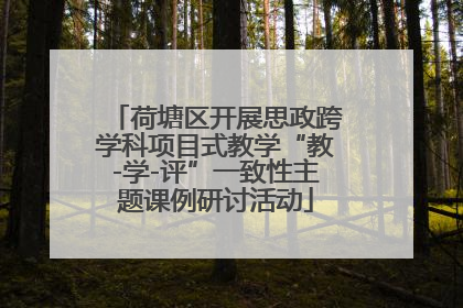 荷塘区开展思政跨学科项目式教学“教-学-评”一致性主题课例研讨活动