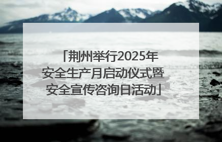 荆州举行2025年安全生产月启动仪式暨安全宣传咨询日活动